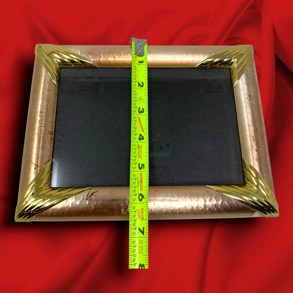 Vtg 1980's Metallic Copper Gold Picture Frame 8